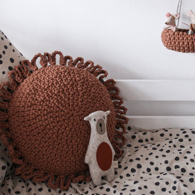 Crochet Kids Cushion Fun | Beige-All Products,Cushions,SHOP-vendor-unknown-Yes Bebe