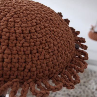 Crochet Kids Cushion Fun | Mocha-All Products,Cushions,SHOP-vendor-unknown-Yes Bebe