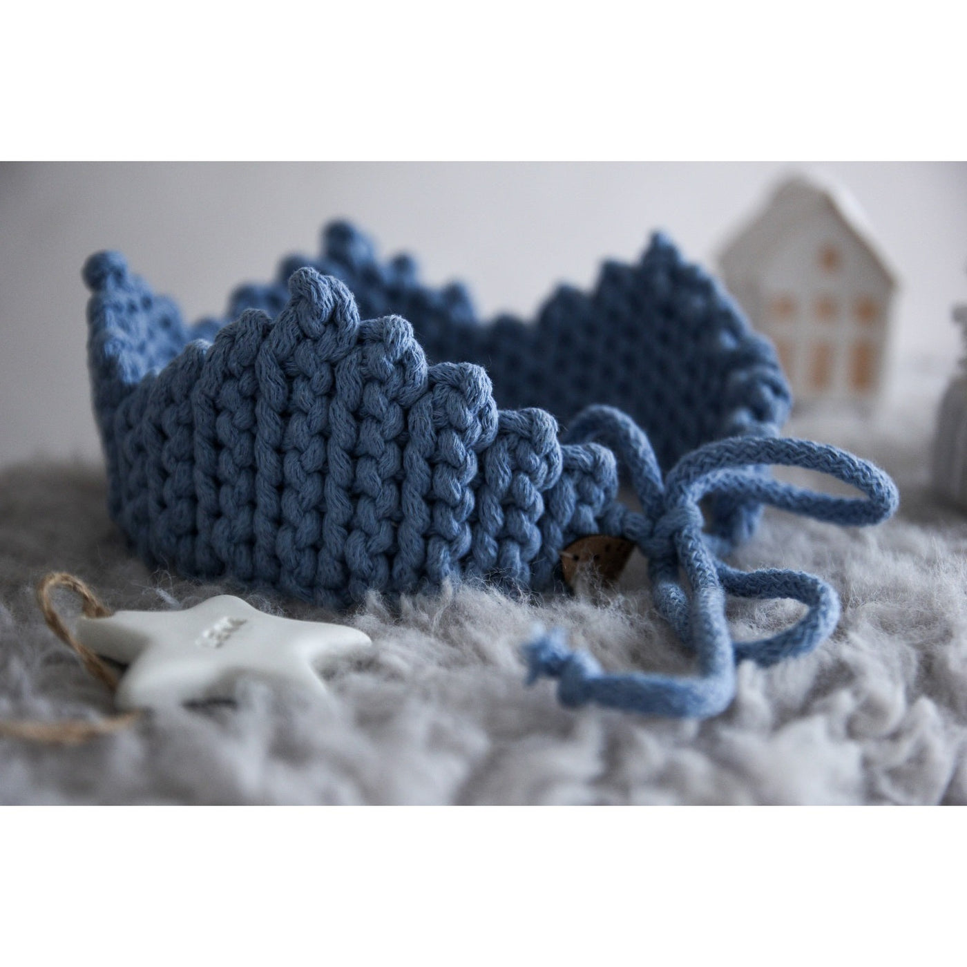 Natural Cotton Crown | Blue-All Products,Christmas,SHOP-vendor-unknown-Yes Bebe