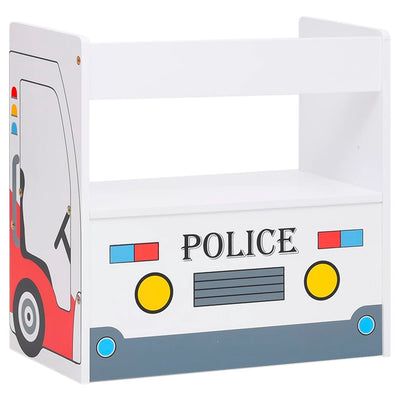 3 Piece Kids Table and Chair Set Police Car Design MDF-vidaXL-Yes Bebe
