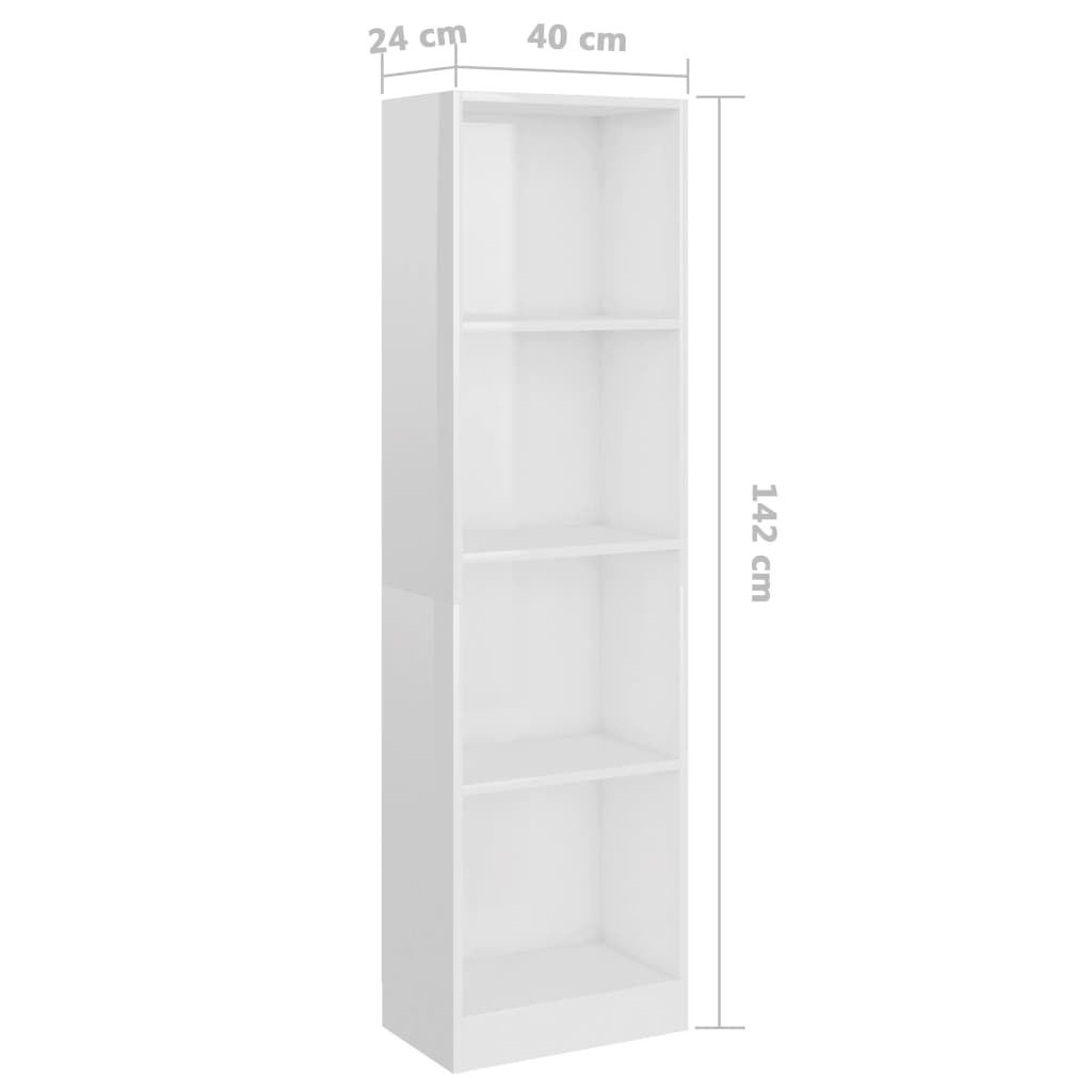 4-Tier Book Cabinet-vidaXL-Yes Bebe