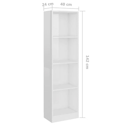 4-Tier Book Cabinet-vidaXL-Yes Bebe
