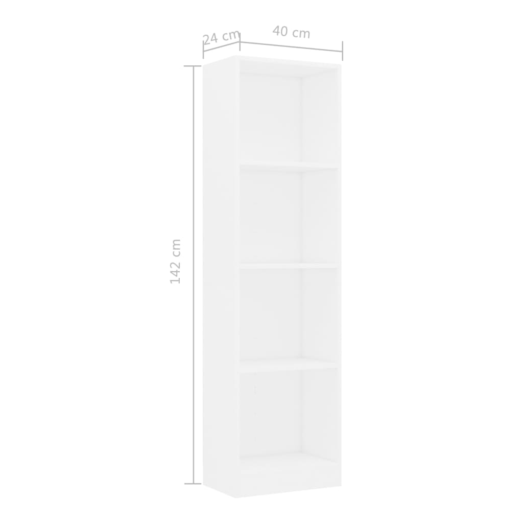 4-Tier Book Cabinet-vidaXL-Yes Bebe