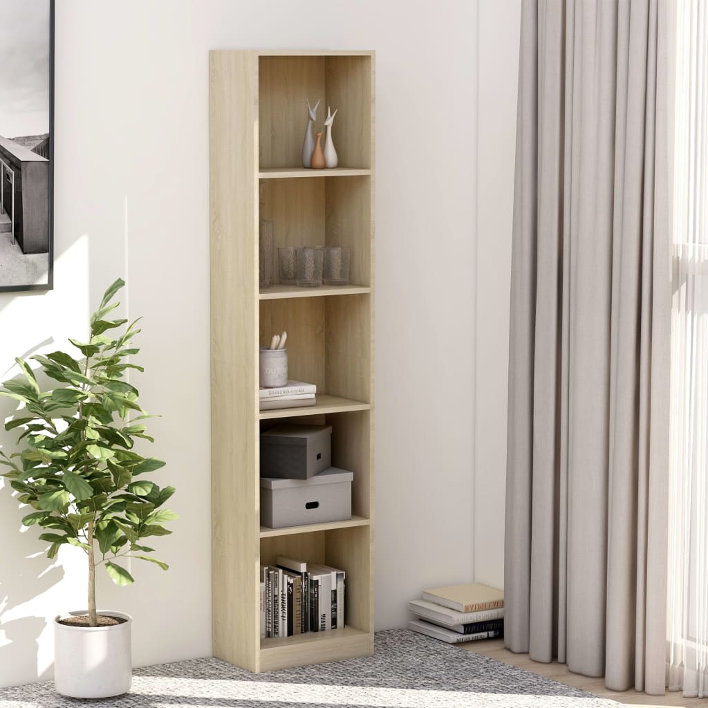 5-Tier Book Cabinet-vidaXL-Yes Bebe