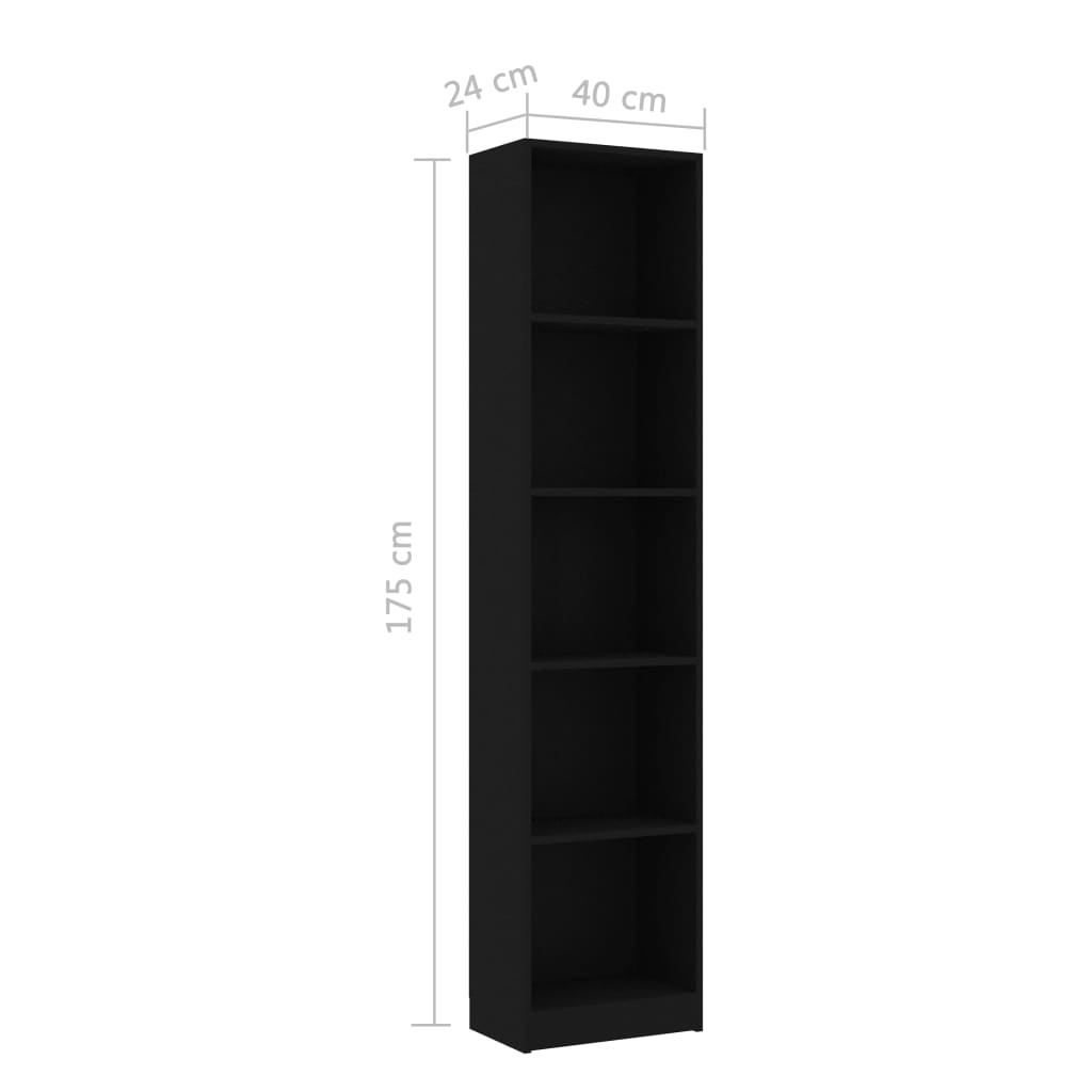 5-Tier Book Cabinet-vidaXL-Yes Bebe