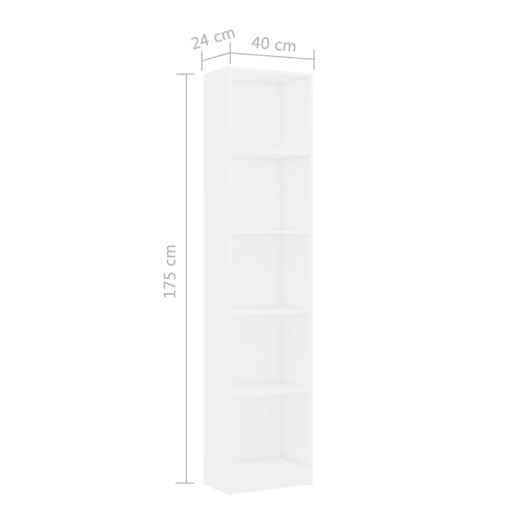 5-Tier Book Cabinet-vidaXL-Yes Bebe