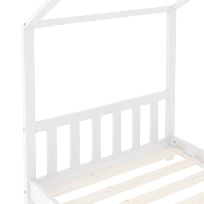 Kids Bed Frame Solid Pine Wood-Beds & Bed Frames-vidaXL-Yes Bebe