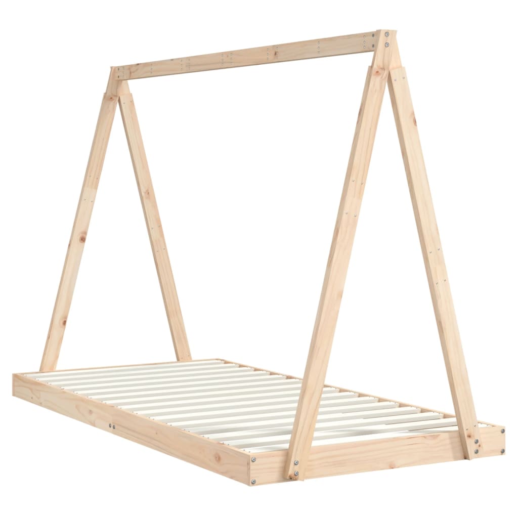 Kids Solid Wood Pine Bed Frame-Beds & Bed Frames-vidaXL-Yes Bebe