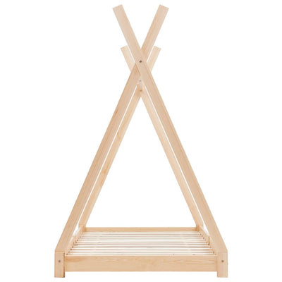 Kids Triangular Bed Frame Solid Pine Wood-Beds & Bed Frames-vidaXL-Yes Bebe