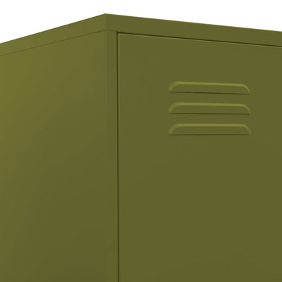 Locker Cabinet Olive Green 35x46x180 cm Steel-vidaXL-Yes Bebe