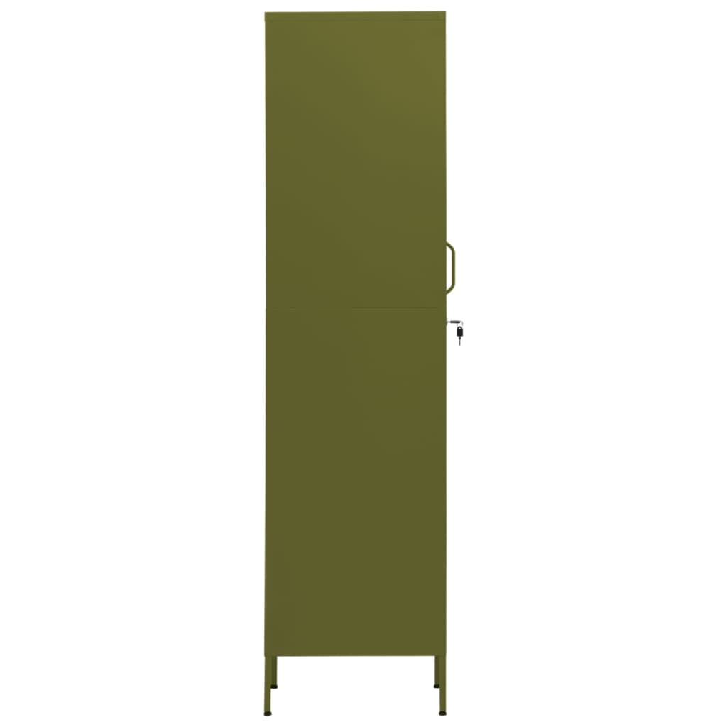 Locker Cabinet Olive Green 35x46x180 cm Steel-vidaXL-Yes Bebe