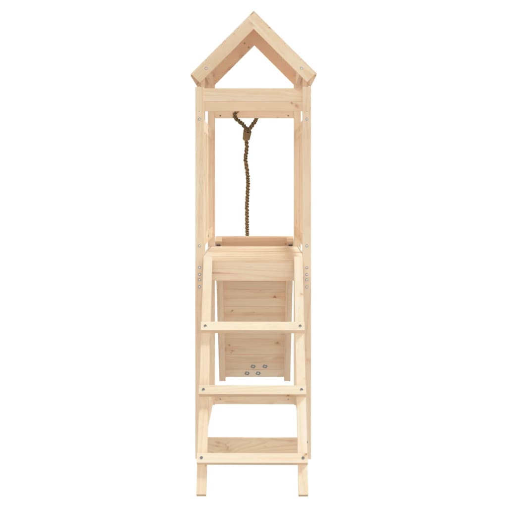 Playhouse with Climbing Wall Solid Wood Pine-vidaXL-Yes Bebe