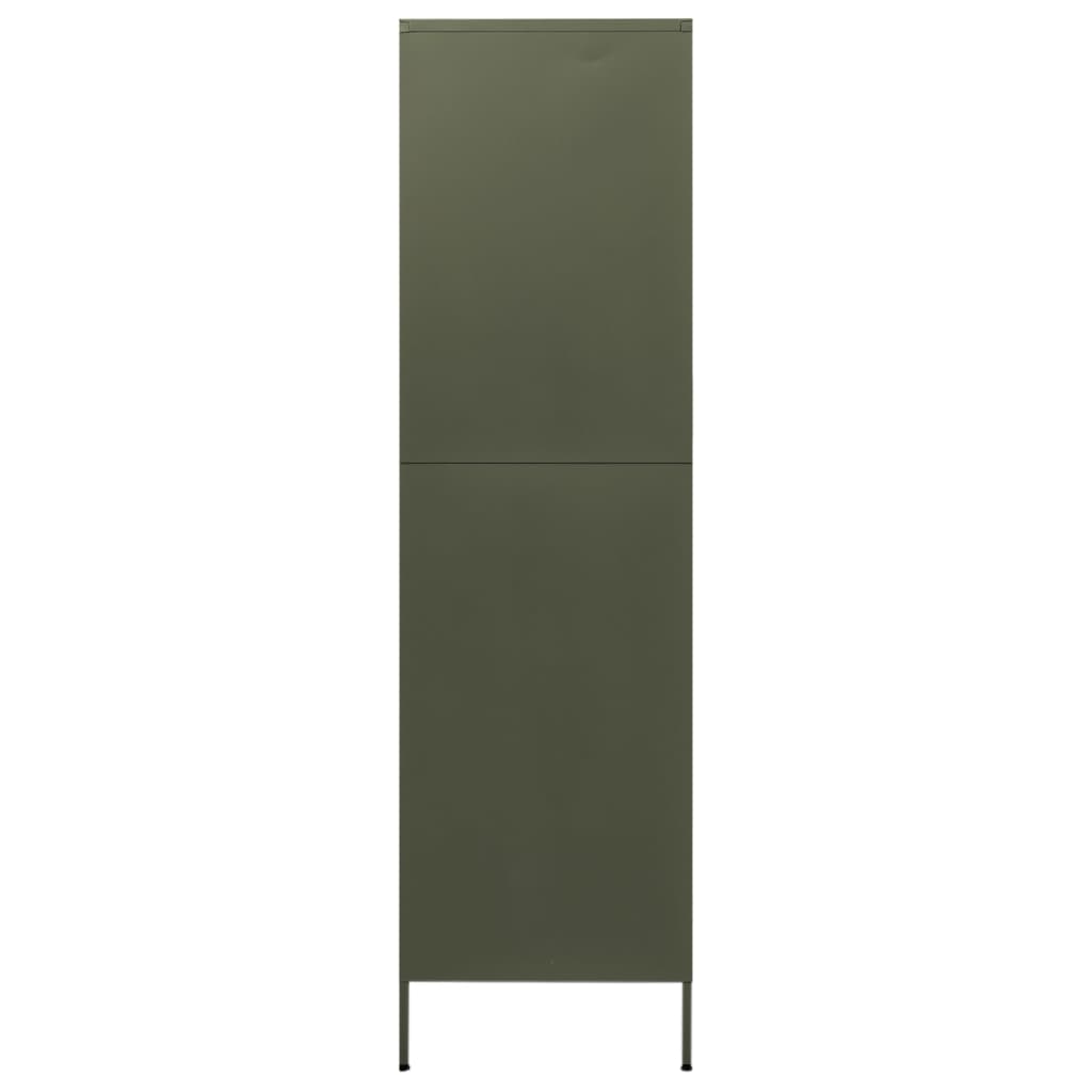 Wardrobe Olive Green 90x50x180 cm Steel-vidaXL-Yes Bebe