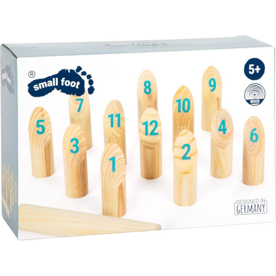 Kubb Viking Game with Numbered Pins