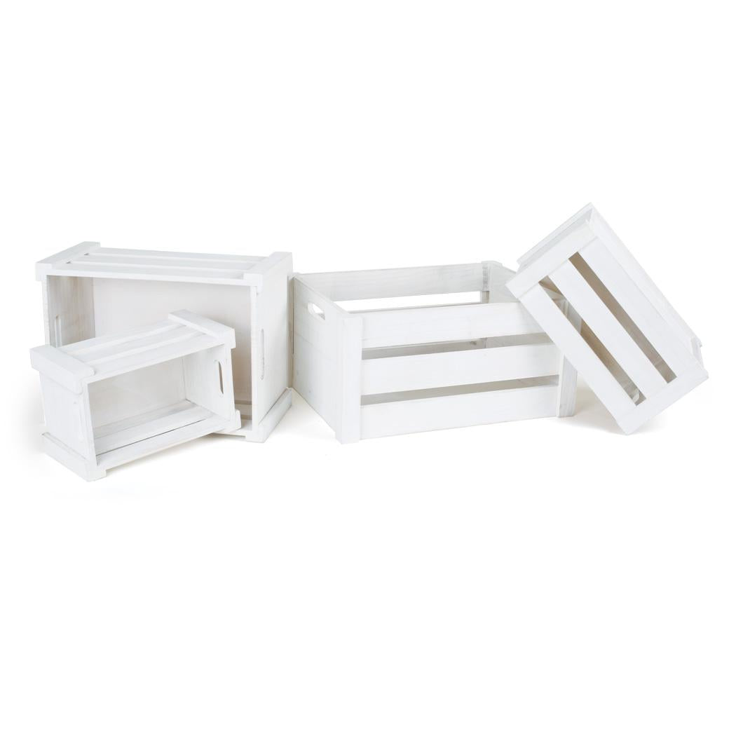 Wooden Storage Boxes - White