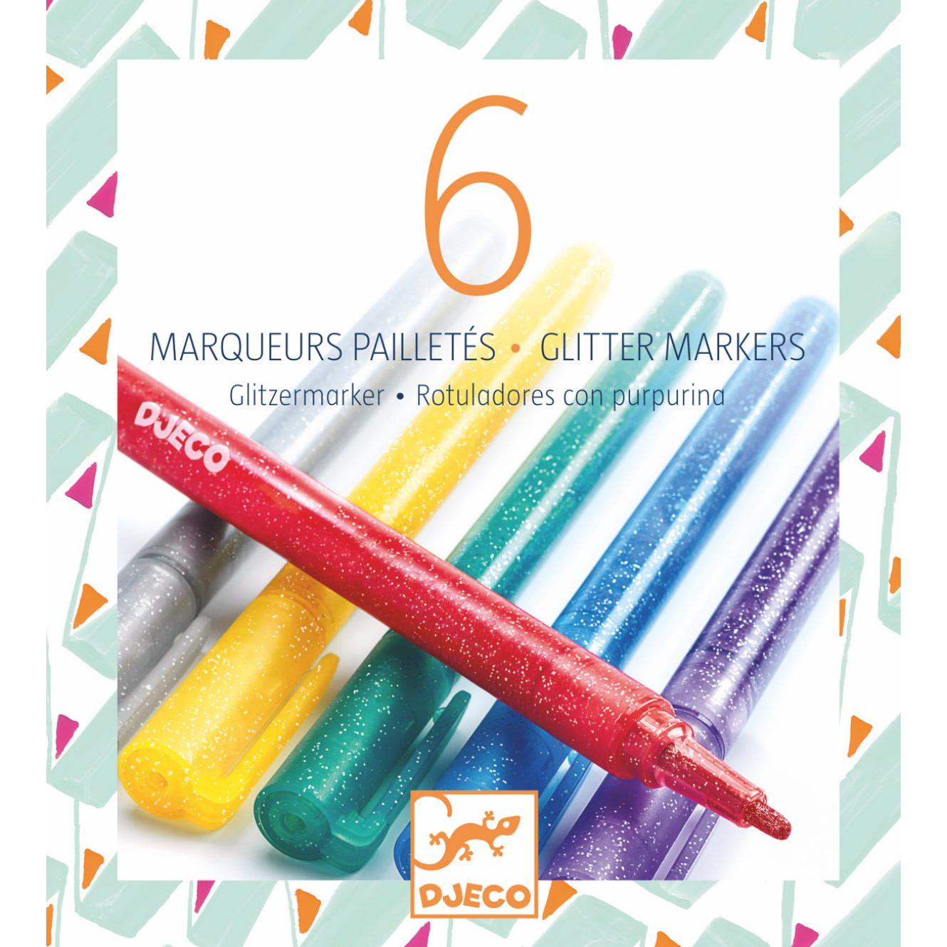 6 Glitter Markers * - Colours For Older Ones