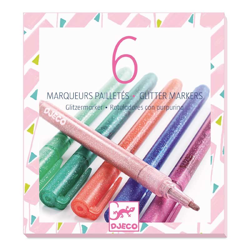 6 Glitter Markers - Sweet - Colours For Older Ones