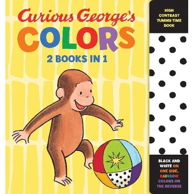 Curious George's Colors: High Contrast Tummy Time Book-Books-Clarion Books-Yes Bebe