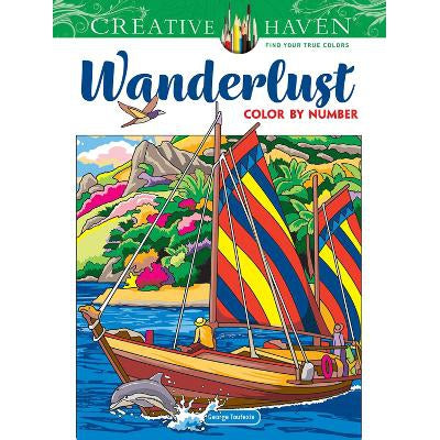 Creative Haven Wanderlust Color by Number-Books-Dover Publications Inc.-Yes Bebe
