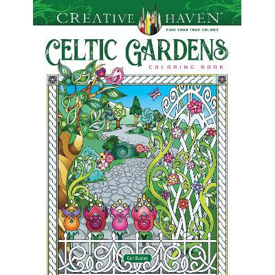 Creative Haven Celtic Gardens Coloring Book-Books-Dover Publications Inc.-Yes Bebe