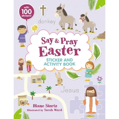 Say and Pray Bible Easter Sticker and Activity Book-Books-Tommy Nelson-Yes Bebe