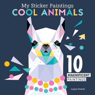My Sticker Paintings: Cool Animals: 10 Magnificent Paintings-Books-Happy Fox Books-Yes Bebe
