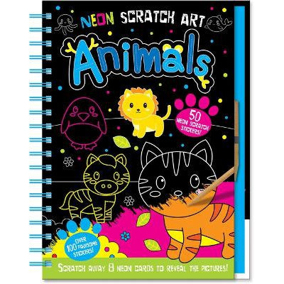 Neon Scratch Art Animals-Books-Imagine That Publishing Ltd-Yes Bebe