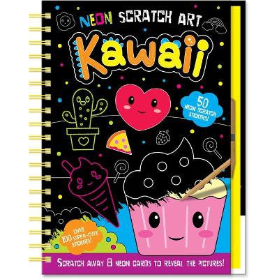 Neon Scratch Art Kawaii-Books-Imagine That Publishing Ltd-Yes Bebe