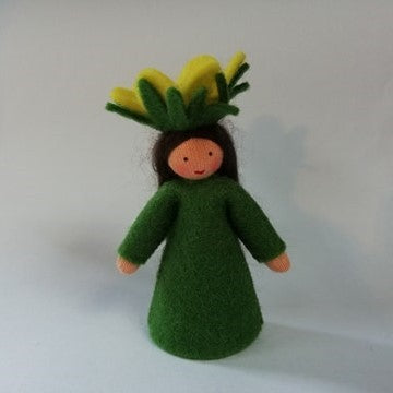Anemone Doll with Flower on Head