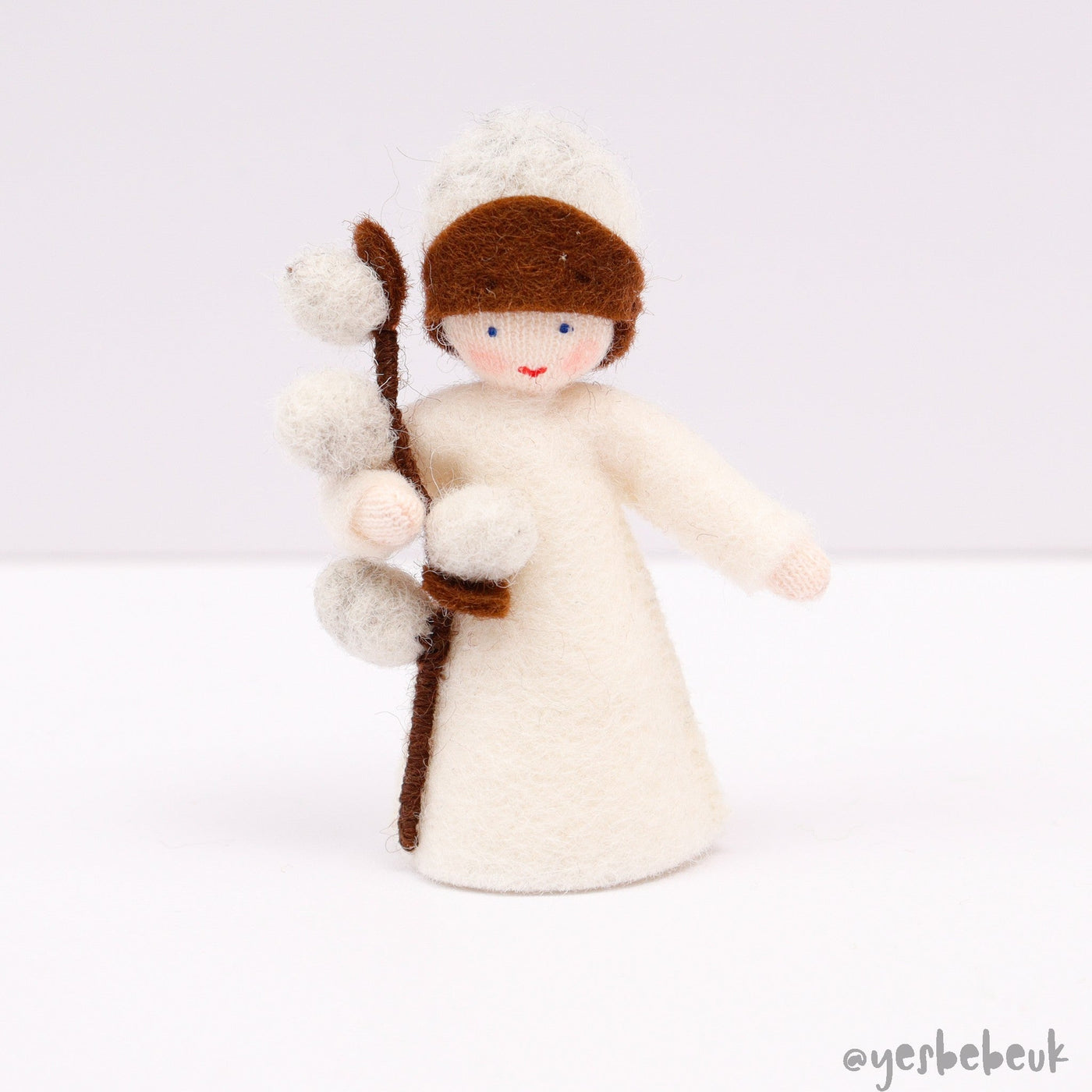 Catkin Doll with Flower in Hand