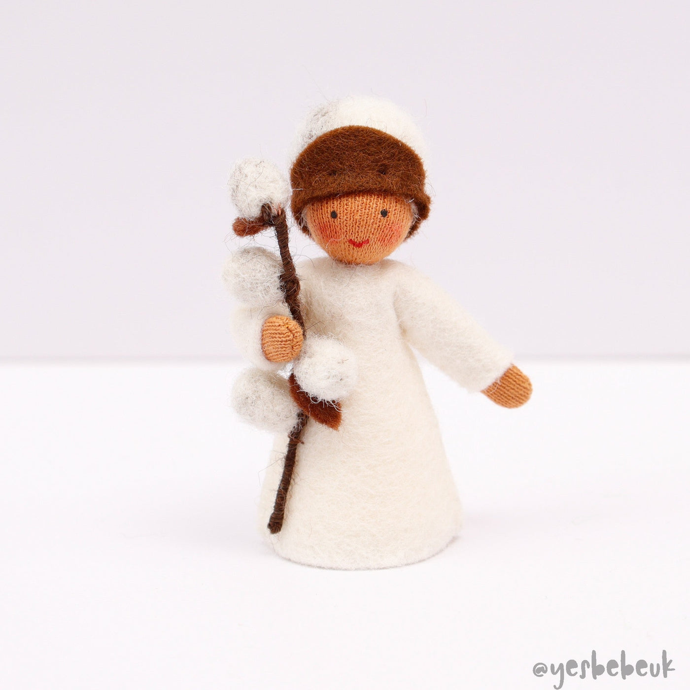 Catkin Doll with Flower in Hand