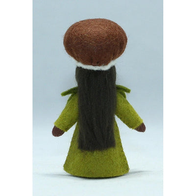 Chestnut Doll with Flower on Head - Dark Skin