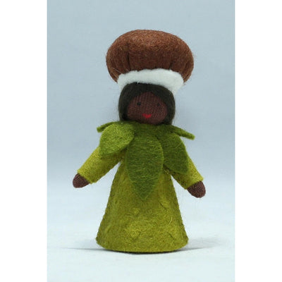 Chestnut Doll with Flower on Head - Dark Skin