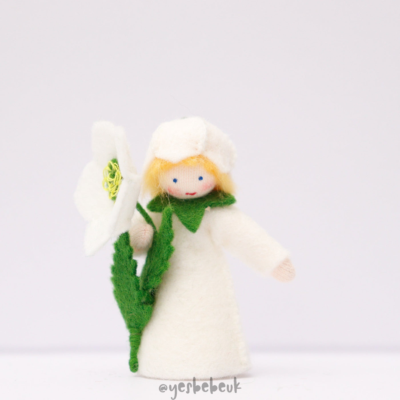 Christmas Rose Doll with Flower in Hand
