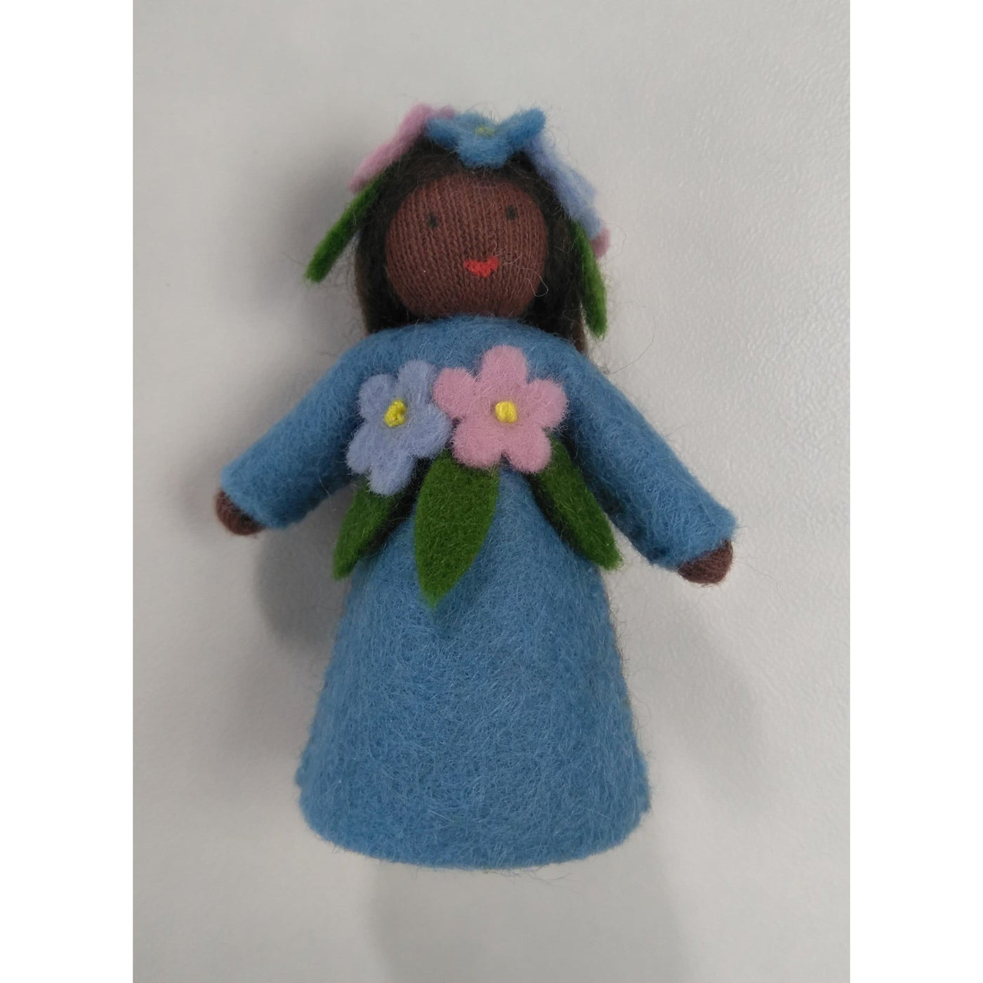Forget-Me-Not Doll with Flower on Head