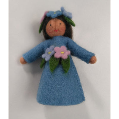 Forget-Me-Not Doll with Flower on Head