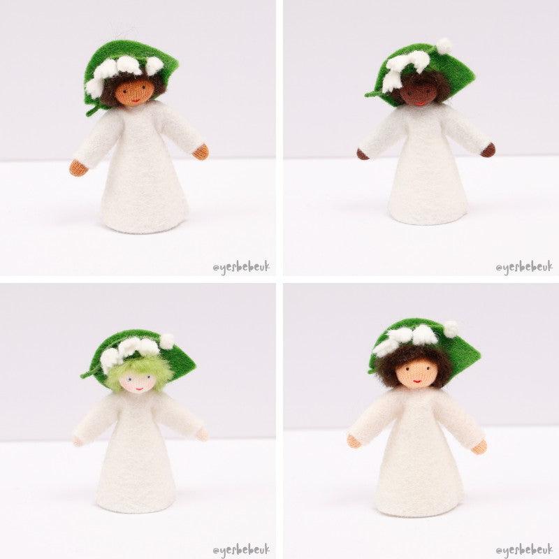 Lily of the Valley Girl Doll with Flower on Head