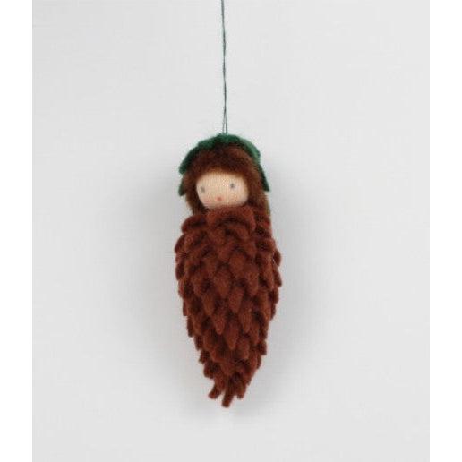 Pine Cone Brown Hanging Doll - Fair Skin