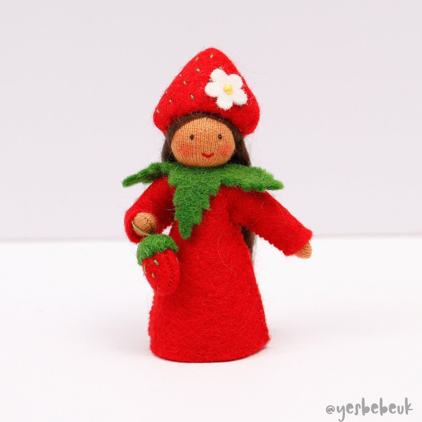 Strawberry Girl Doll with Flower on Head