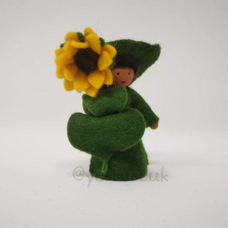 Sunflower Boy Doll with Flower in Hand
