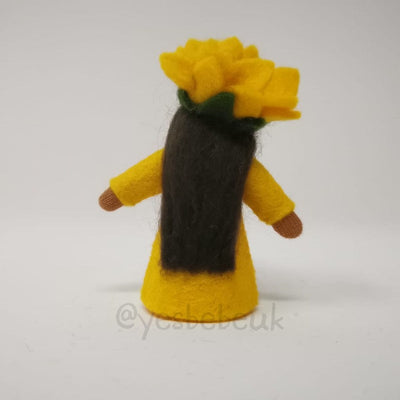 Sunflower Girl Doll with Flower on Head