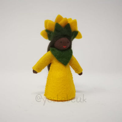 Sunflower Girl Doll with Flower on Head