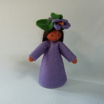 Violet Doll with Flower on Head