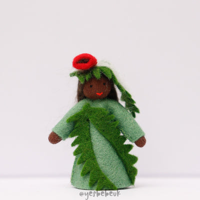 Yew Doll with Flower on Head