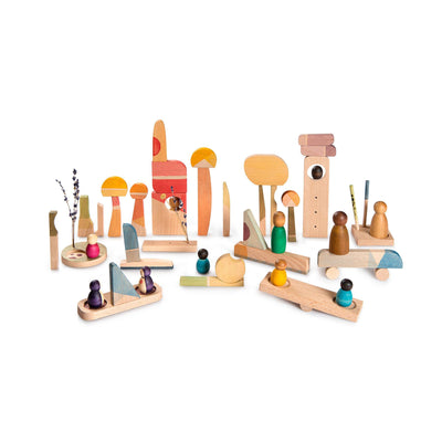 Happy Place - Wooden Small World Play Set