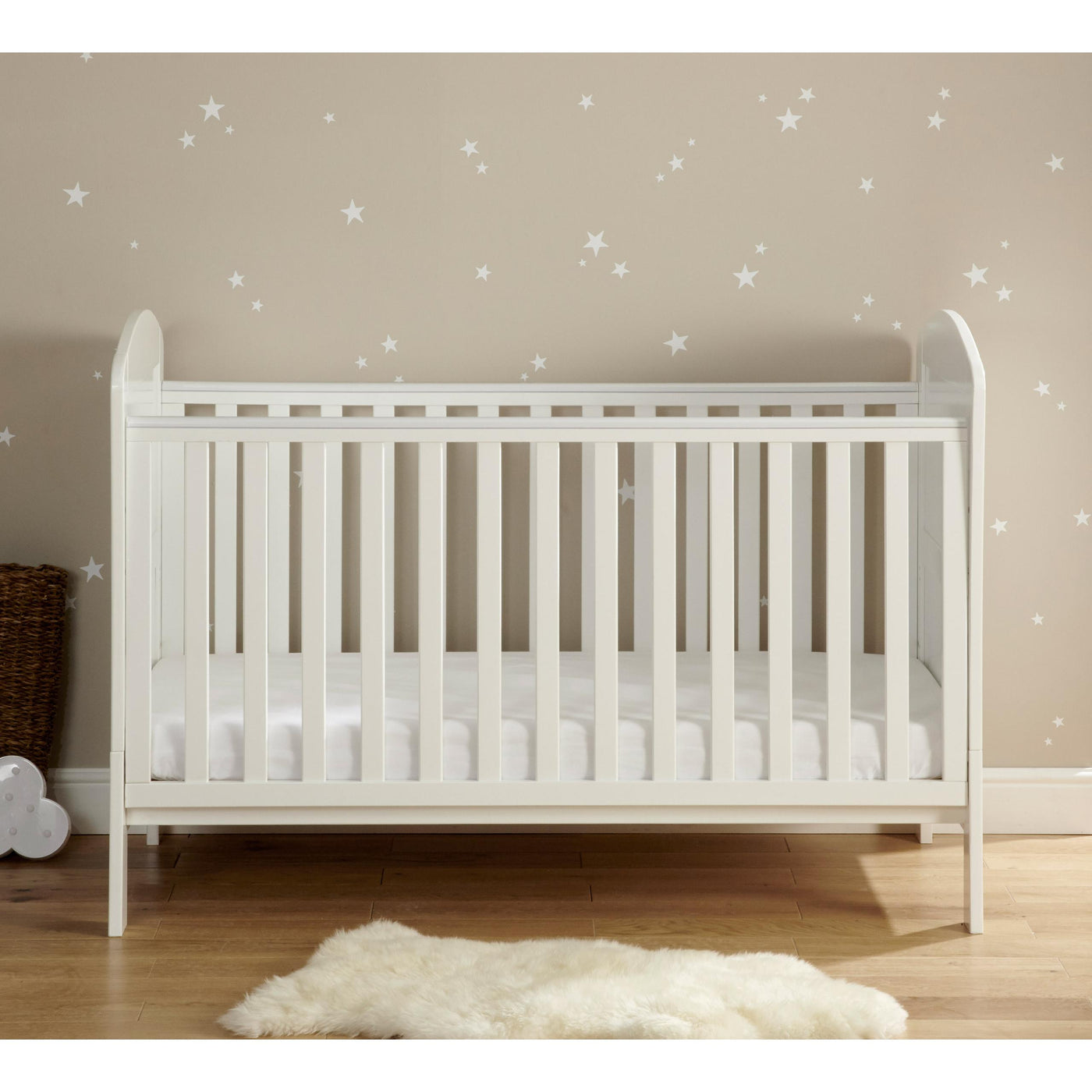 Aston Dropside Cot Bed - White