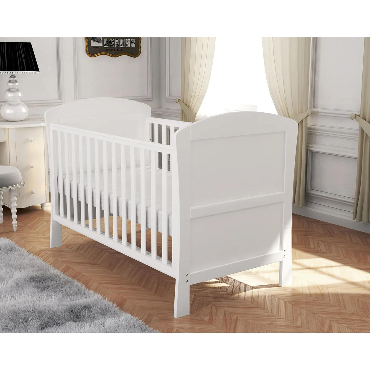 Aston Dropside Cot Bed - White