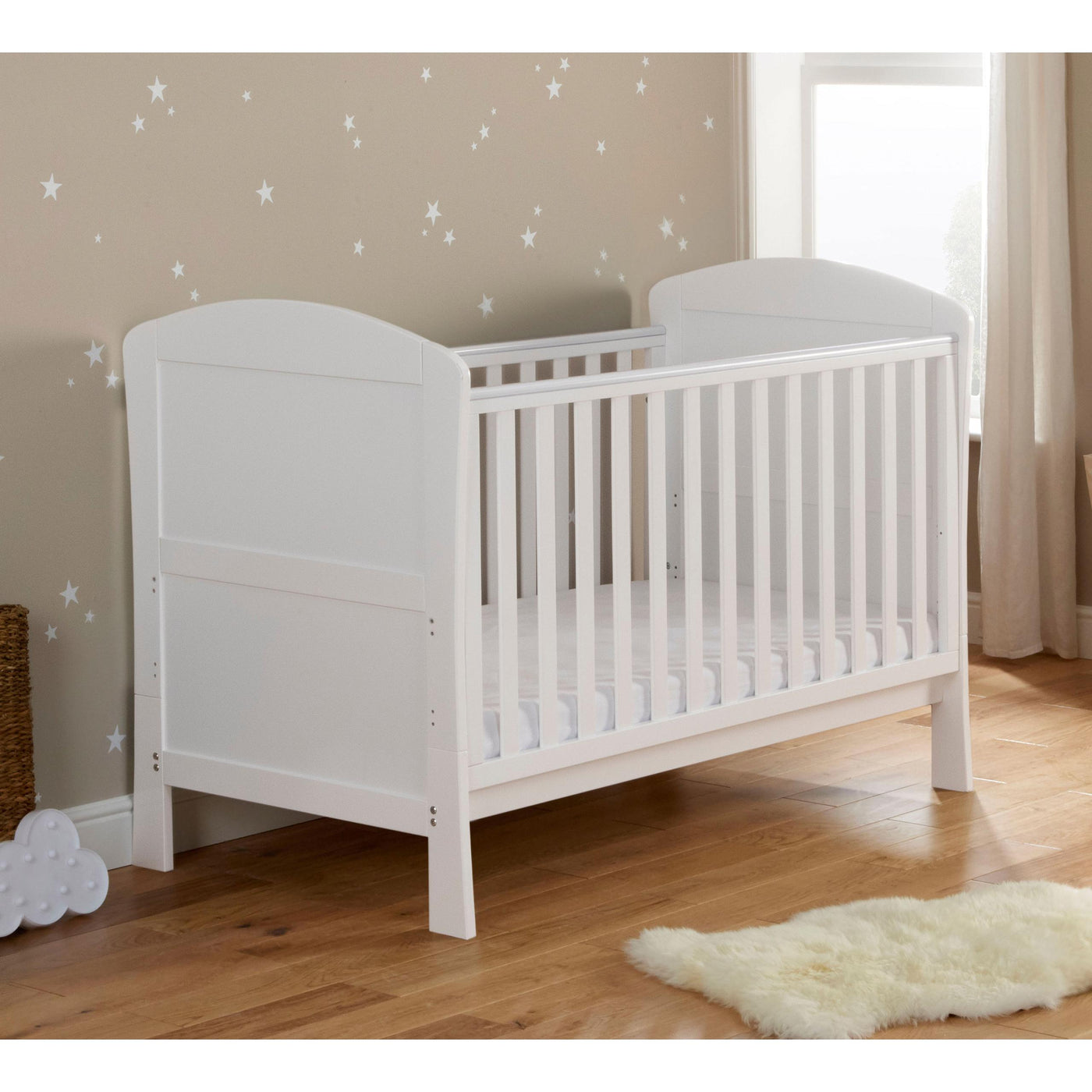 Aston Dropside Cot Bed - White