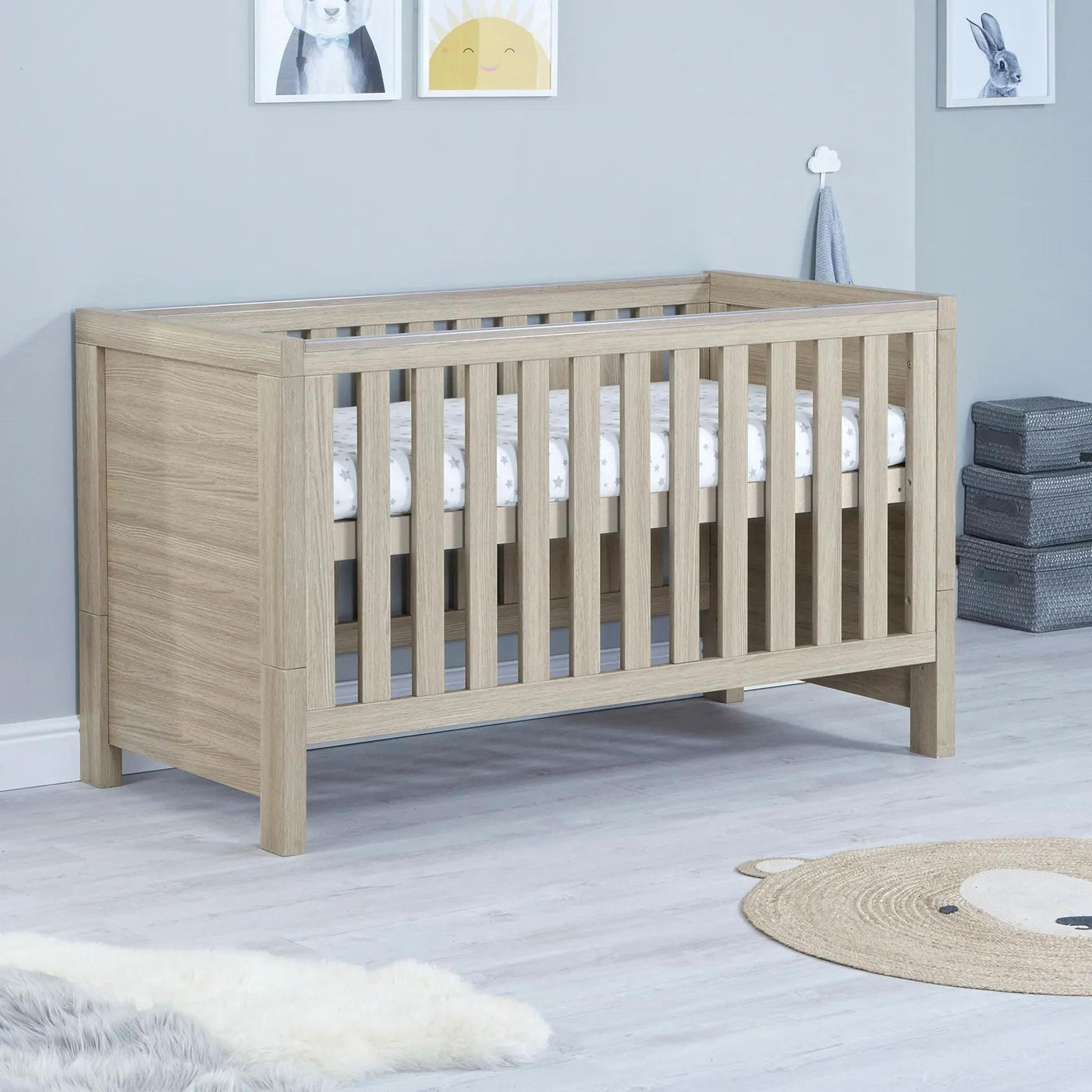 Luno Cot Bed - Oak