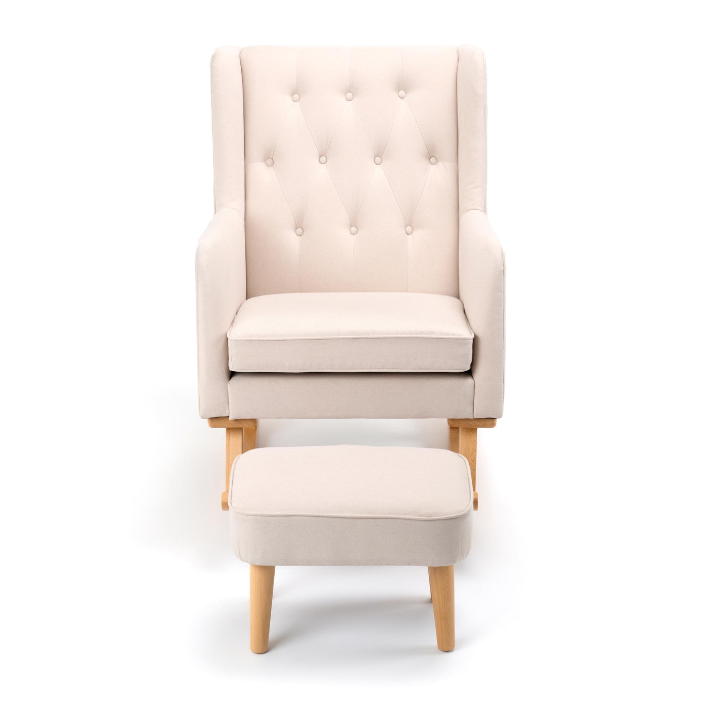 Lux Nursing Chair with Stool - Cream